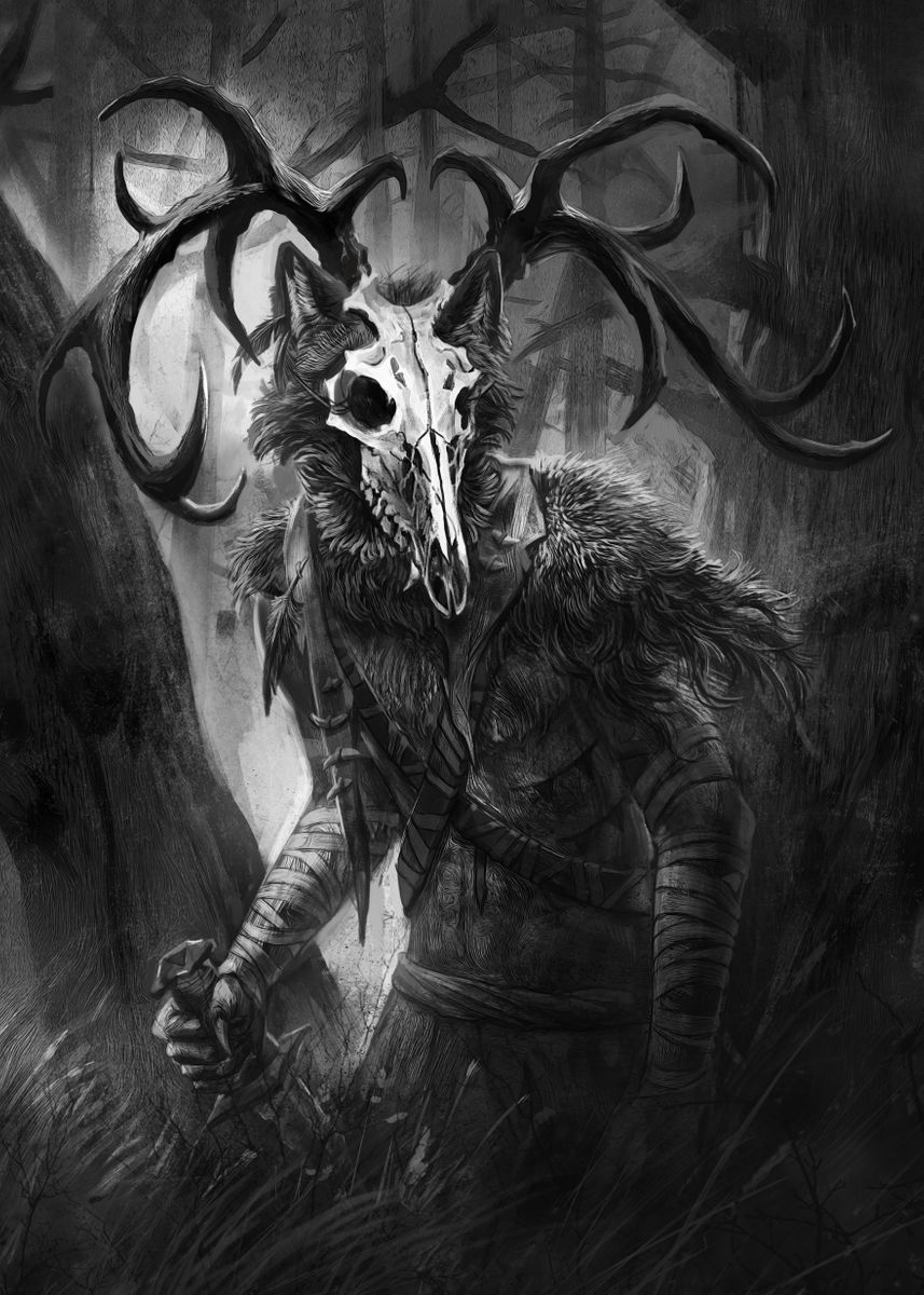 'Wendigo' Poster, picture, metal print, paint by Hanna Hetmanchuk ...