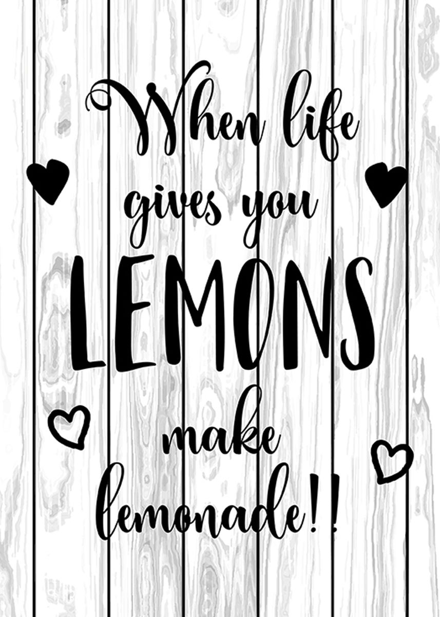 'Funny Lemons Quotes' Poster, picture, metal print, paint by Max Ronn ...