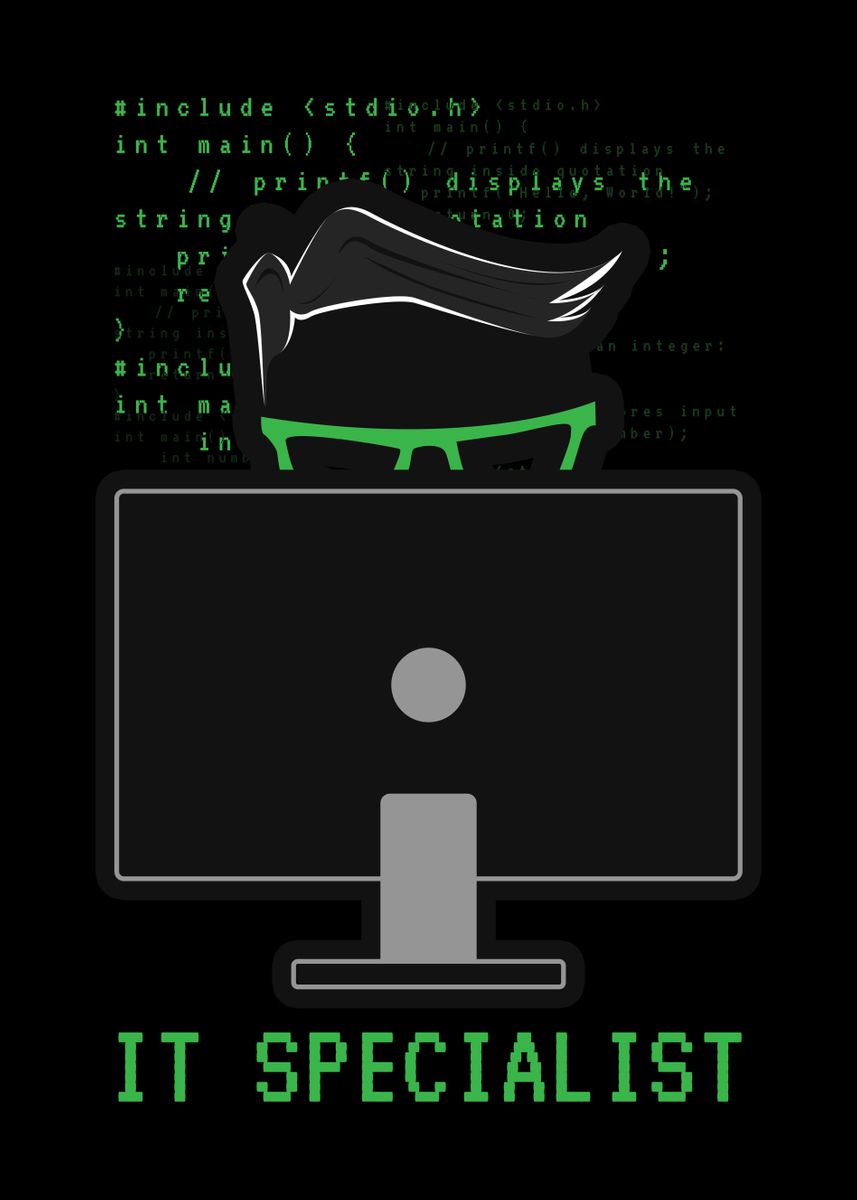 'Programmer IT Professional' Poster, picture, metal print, paint by ...