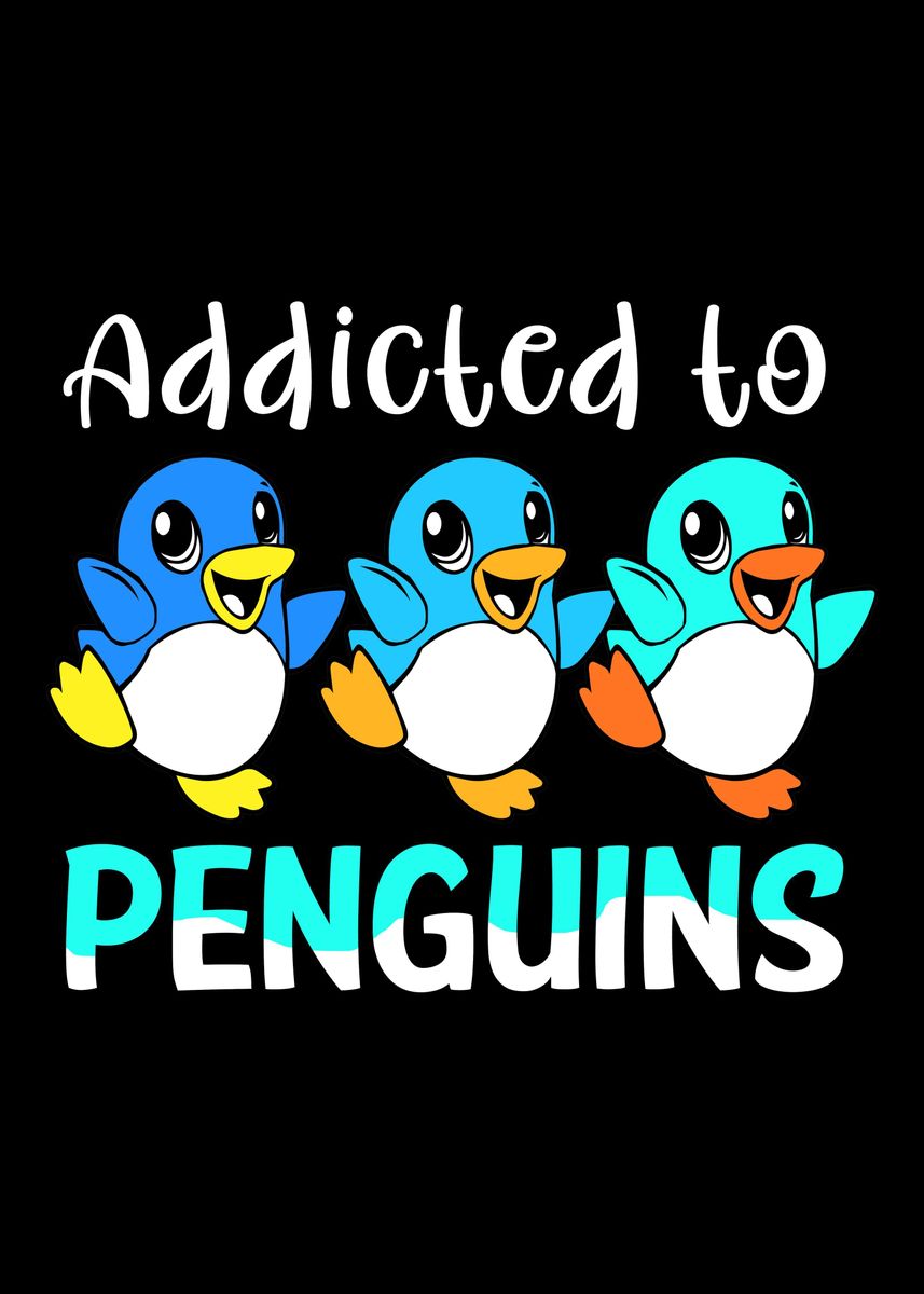 'Cute Penguin Team Family' Poster by FunnyGifts Displate