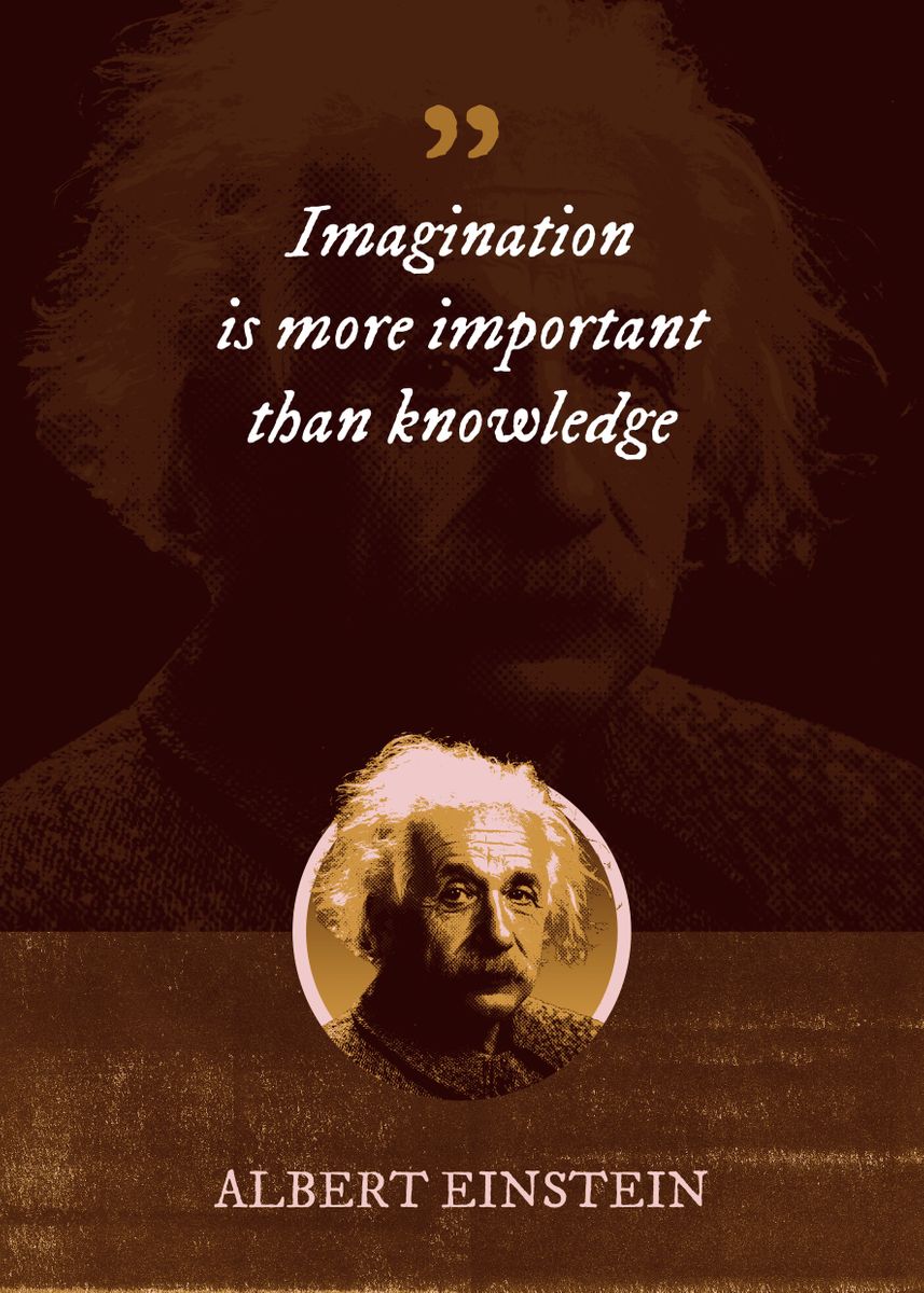 imagination is more important than knowledge poster