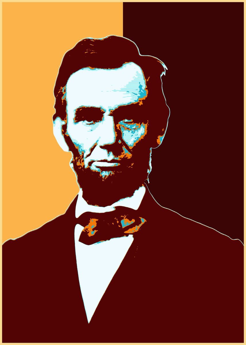 'Abraham Lincoln ' Poster, picture, metal print, paint by D A N | Displate