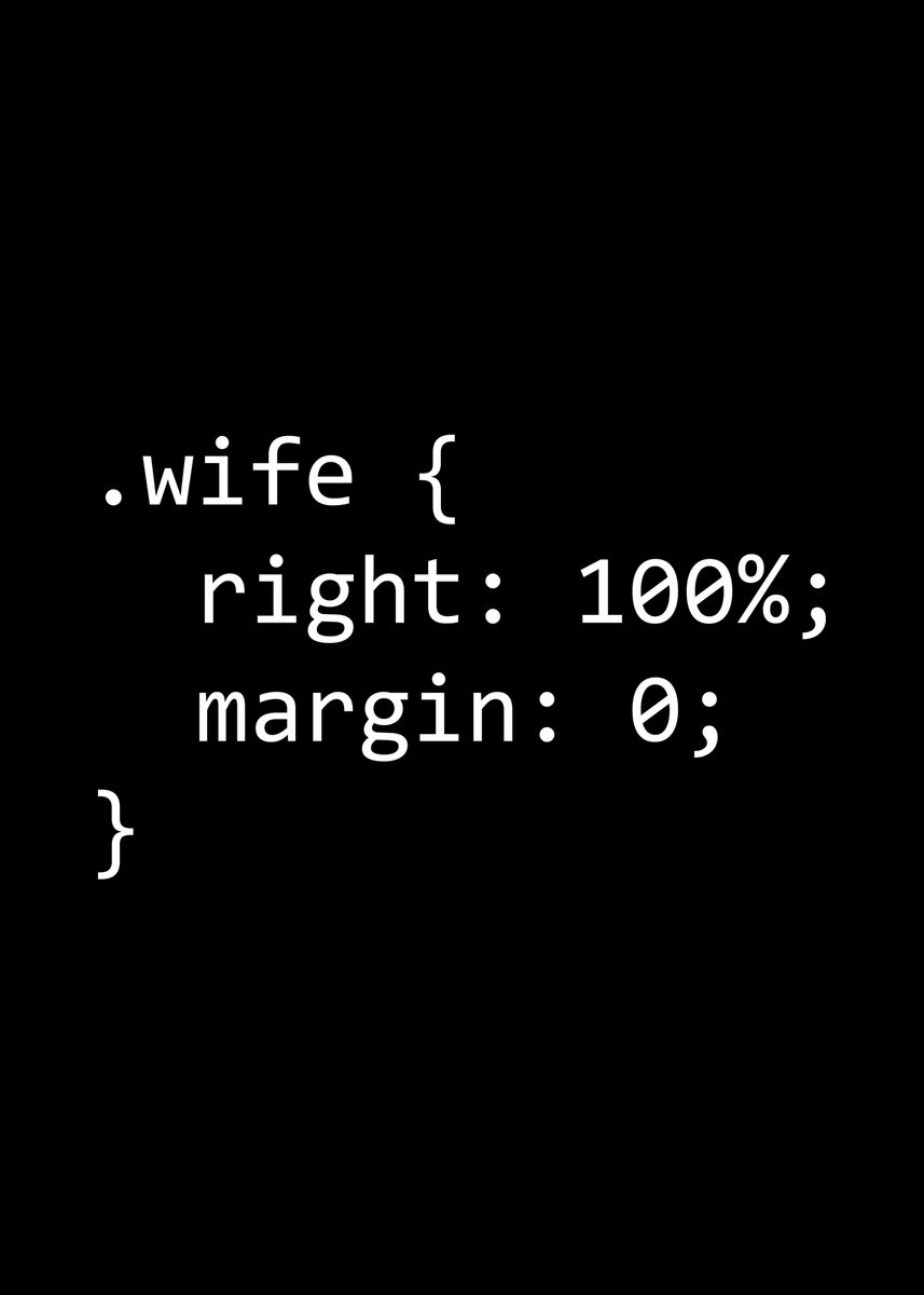 'Wife Code' Poster, picture, metal print, paint by YiannisTees | Displate