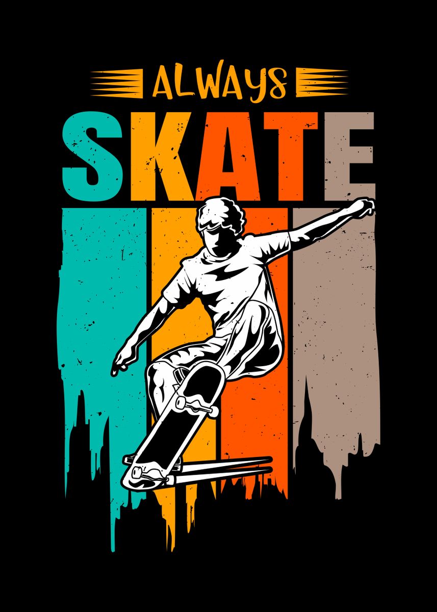 'Skateboard Skateboarding' Poster by Foxxy Merch | Displate