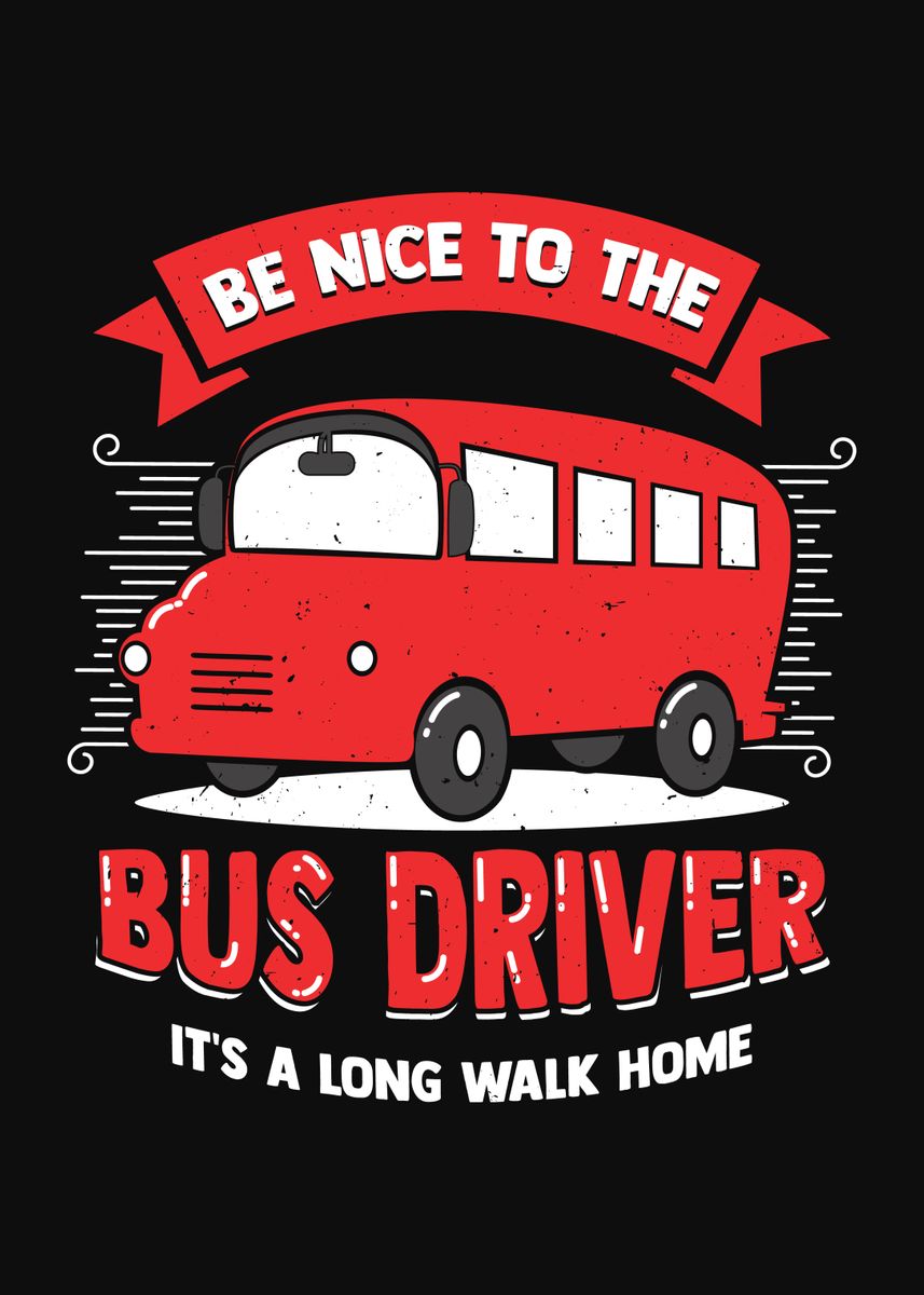 'Funny Bus Driver Design ' Poster by Marcel Doll Displate