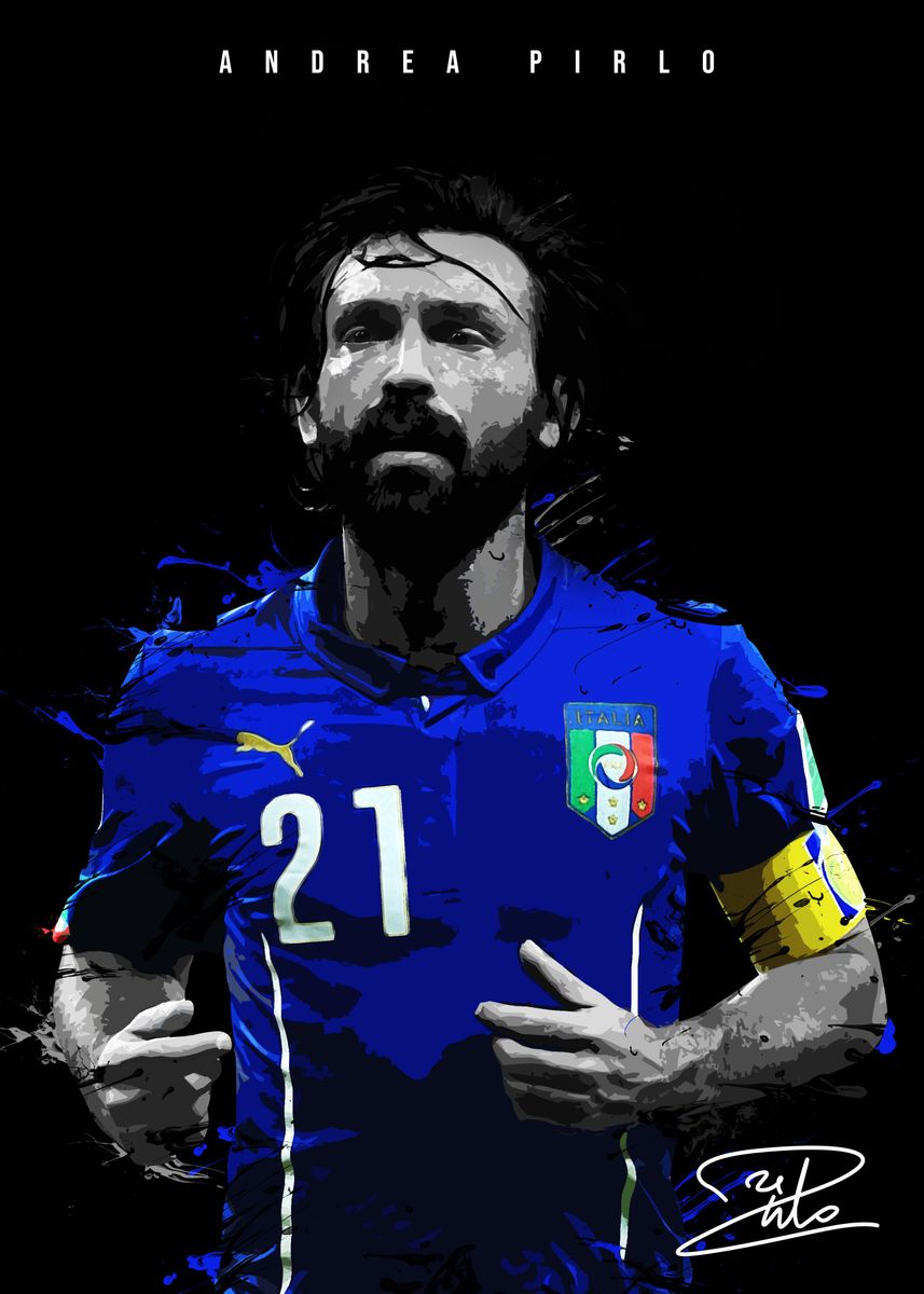 'Andrea Pirlo' Poster, picture, metal print, paint by Ki STD | Displate