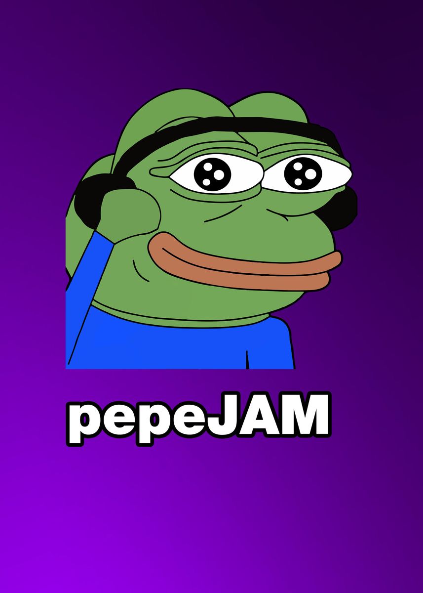 Pepega Funny Stream Emote' Poster, picture, metal print, paint by Husti