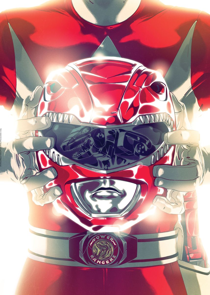 'Red Character' Poster, picture, metal print, paint by Power Rangers ...