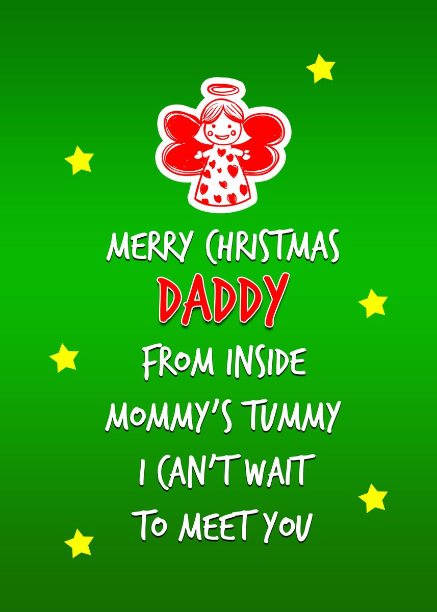 'Merry Christmas Daddy' Poster, picture, metal print, paint by ...
