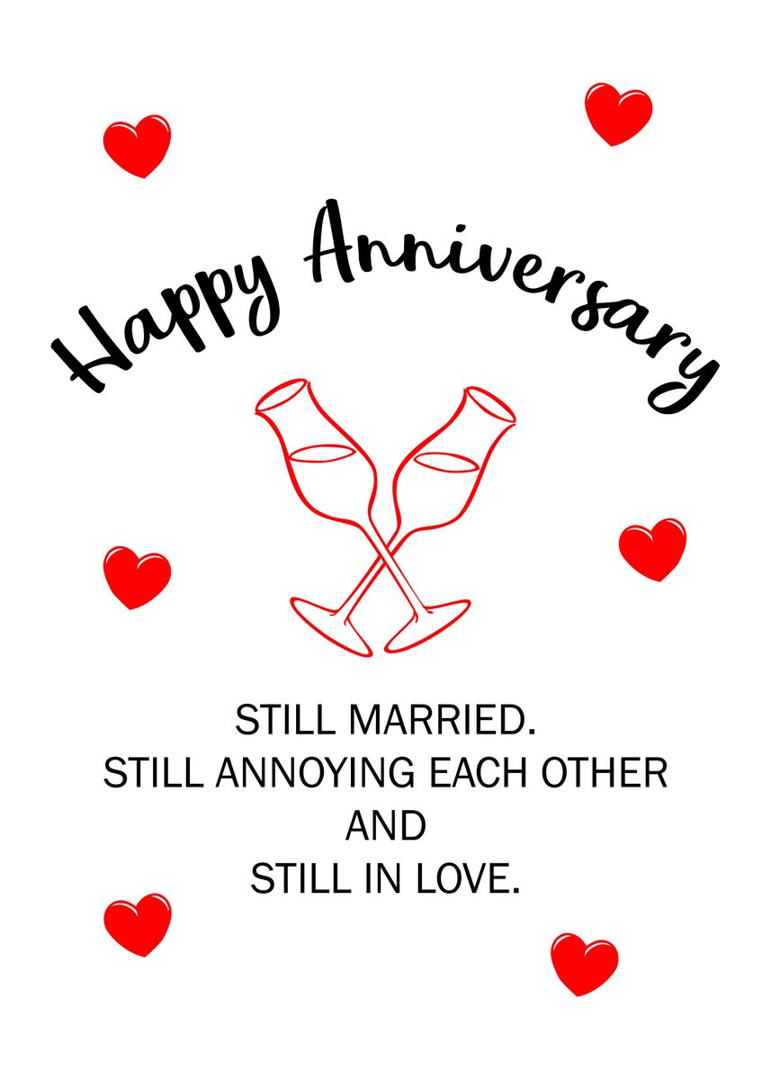 'Happy Anniversary Wall Art' Poster by Decoratier Qwerdenker Displate