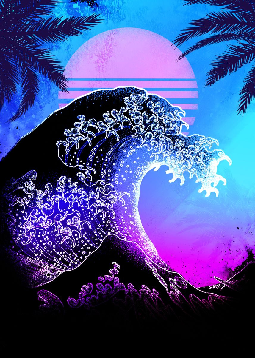 'Soul of the Great Wave' Poster by Donnie  | Displate