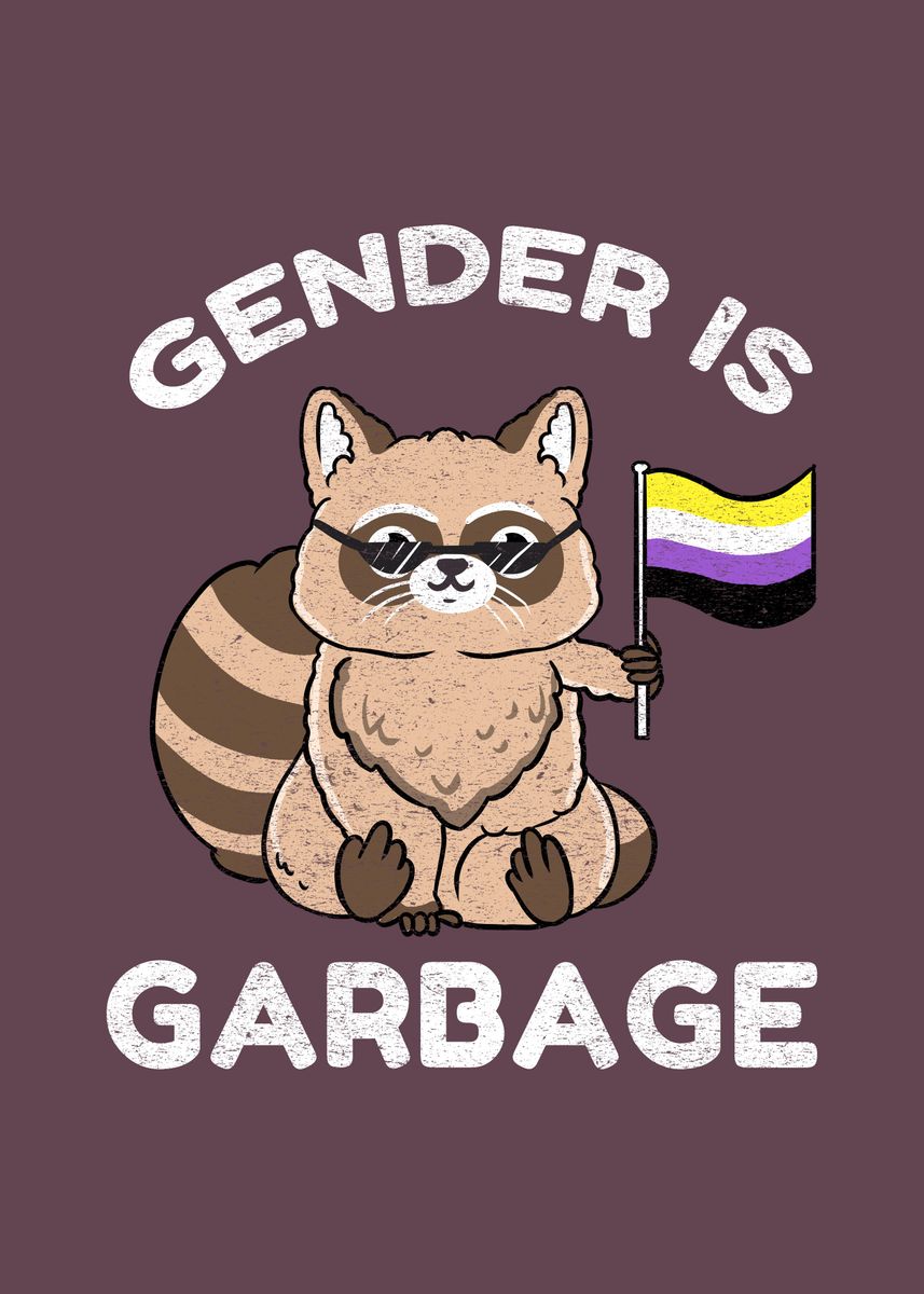 'Funny Nonbinary Quote' Poster, picture, metal print, paint by ...