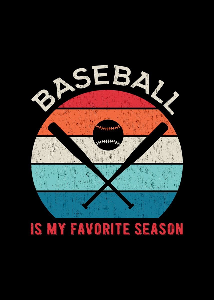 'Funny Baseball Season' Poster, picture, metal print, paint by Visualz ...