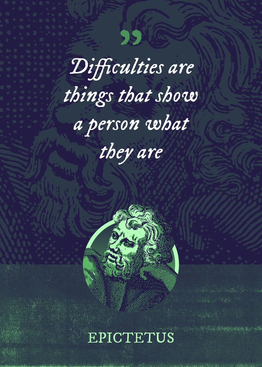 'Difficulties are things' Poster by Syahrasi  | Displate
