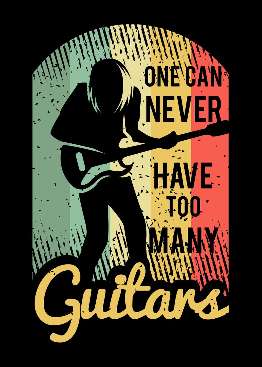 'Guitar Gift for Guitarist' Poster by Alley Field | Displate