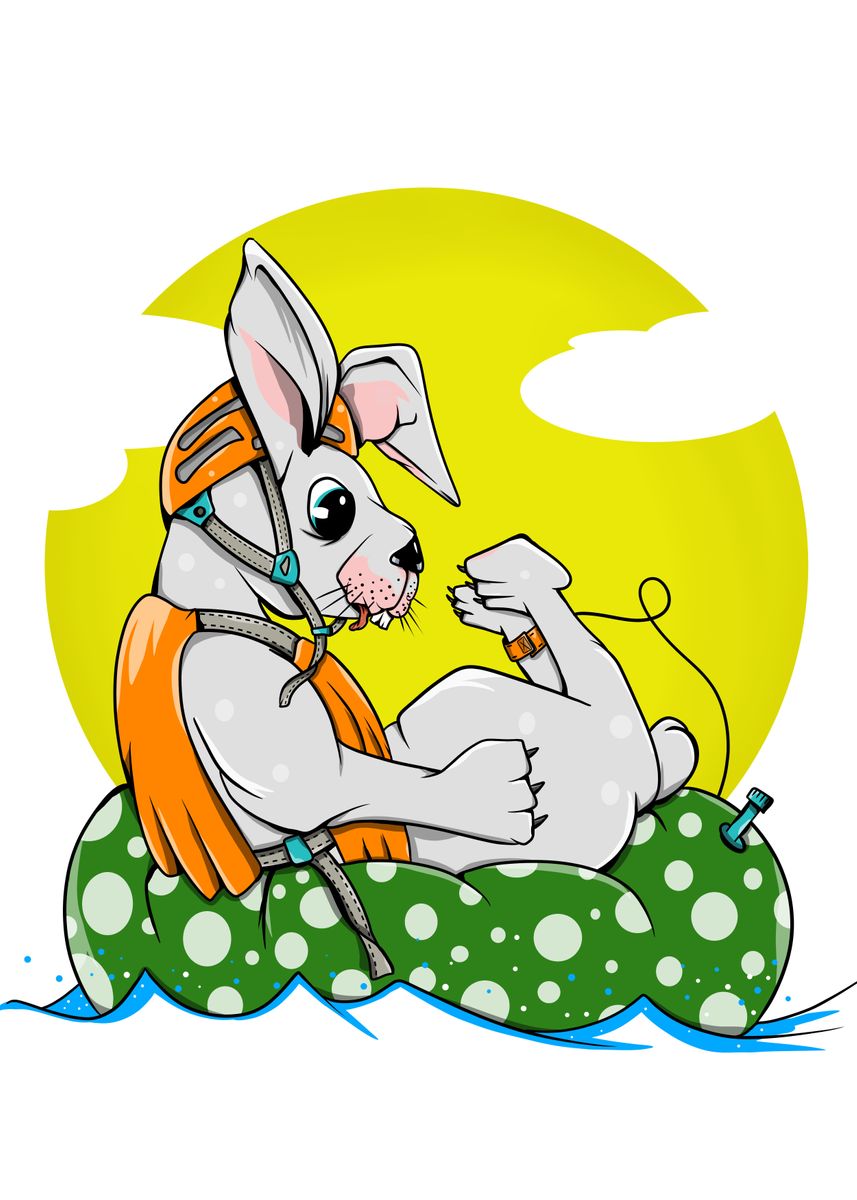 'Rabbit river tubing' Poster by mailbox disco | Displate