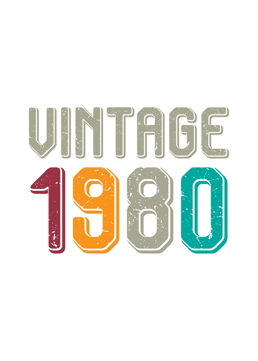 'vintage 1980' Poster, Picture, Metal Print, Paint By Francois 