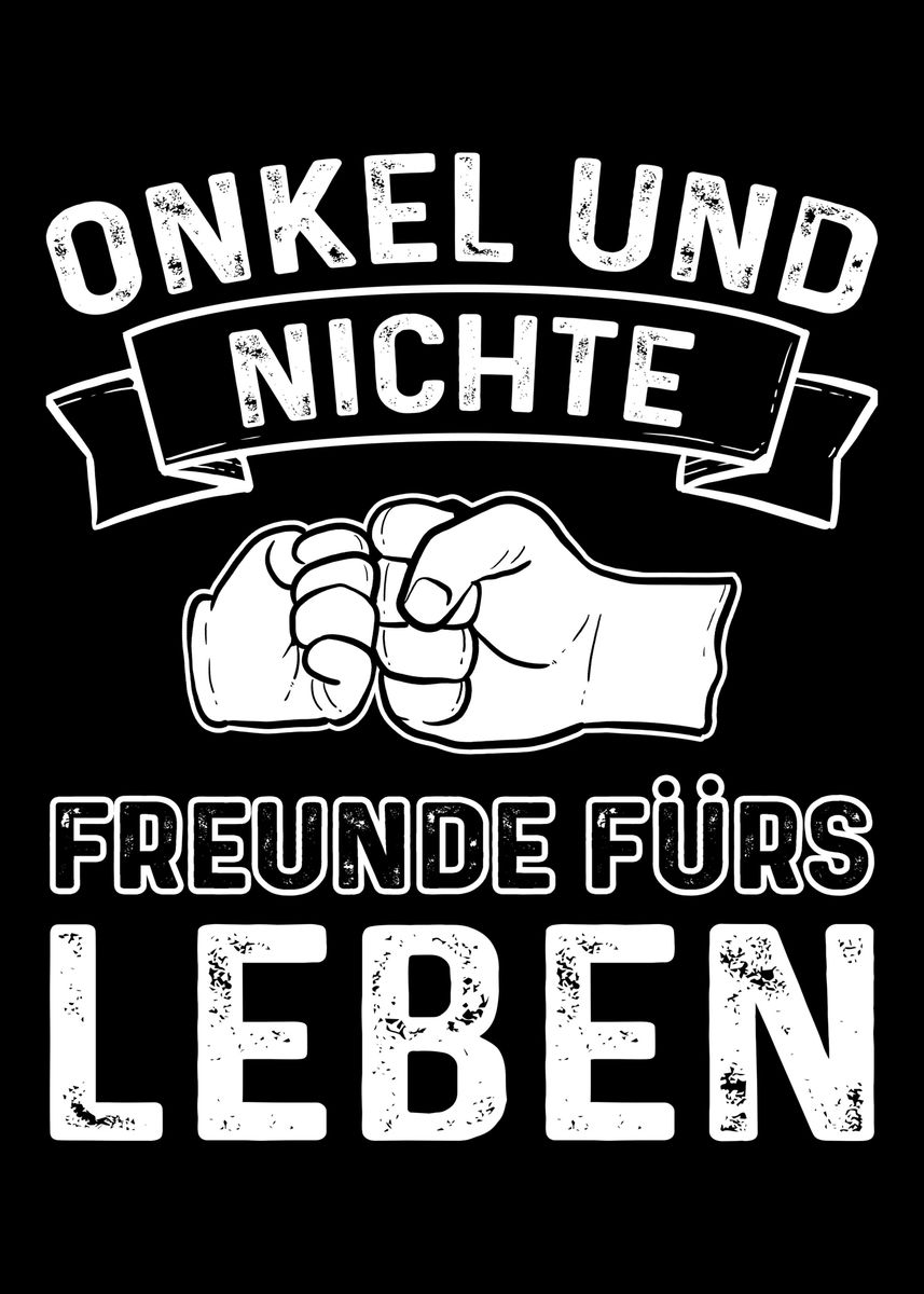 'Onkel Nichte Freunde Frs ' Poster by Dominik Schneider | Displate