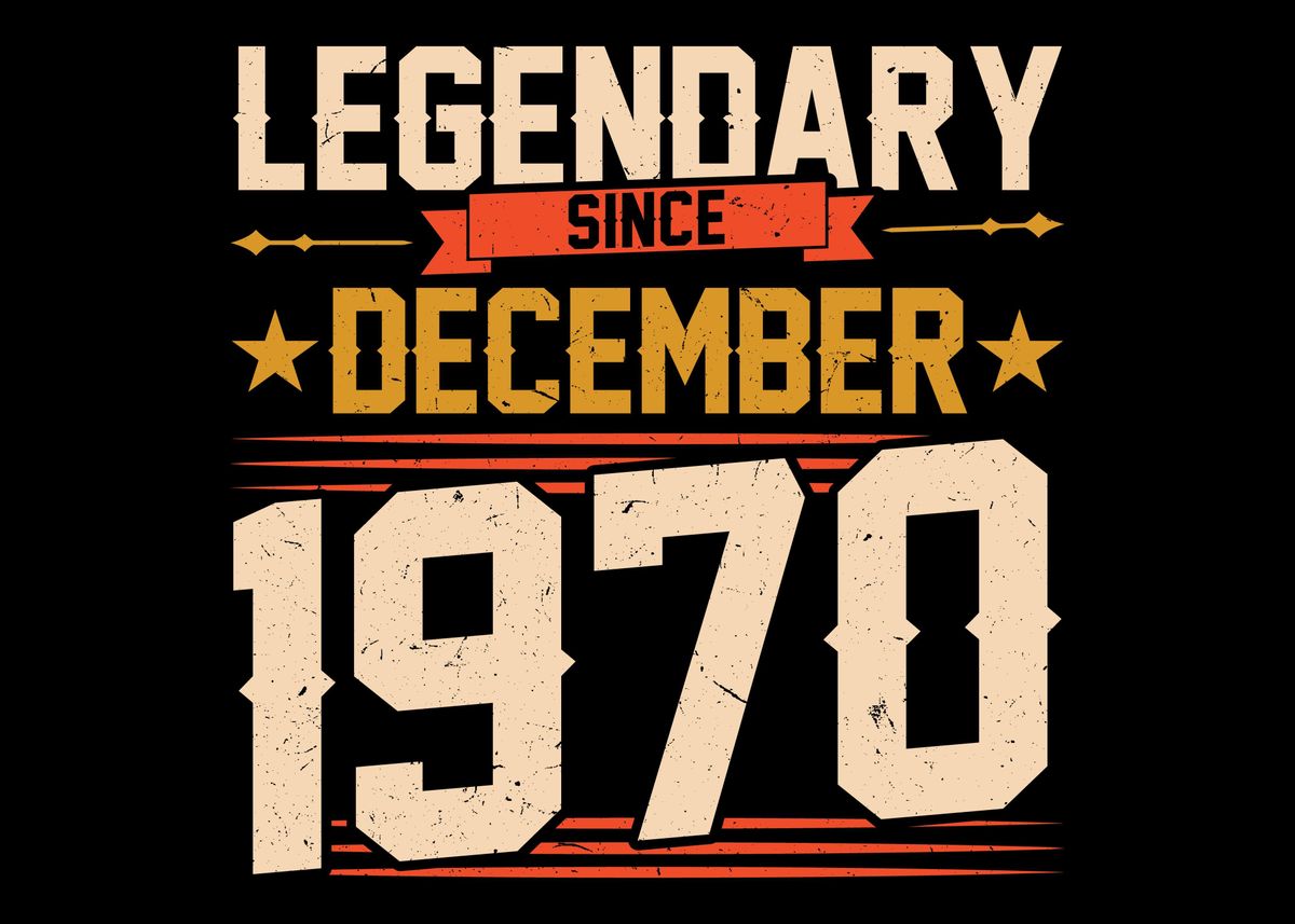 'born December 1970' Poster By Anna 