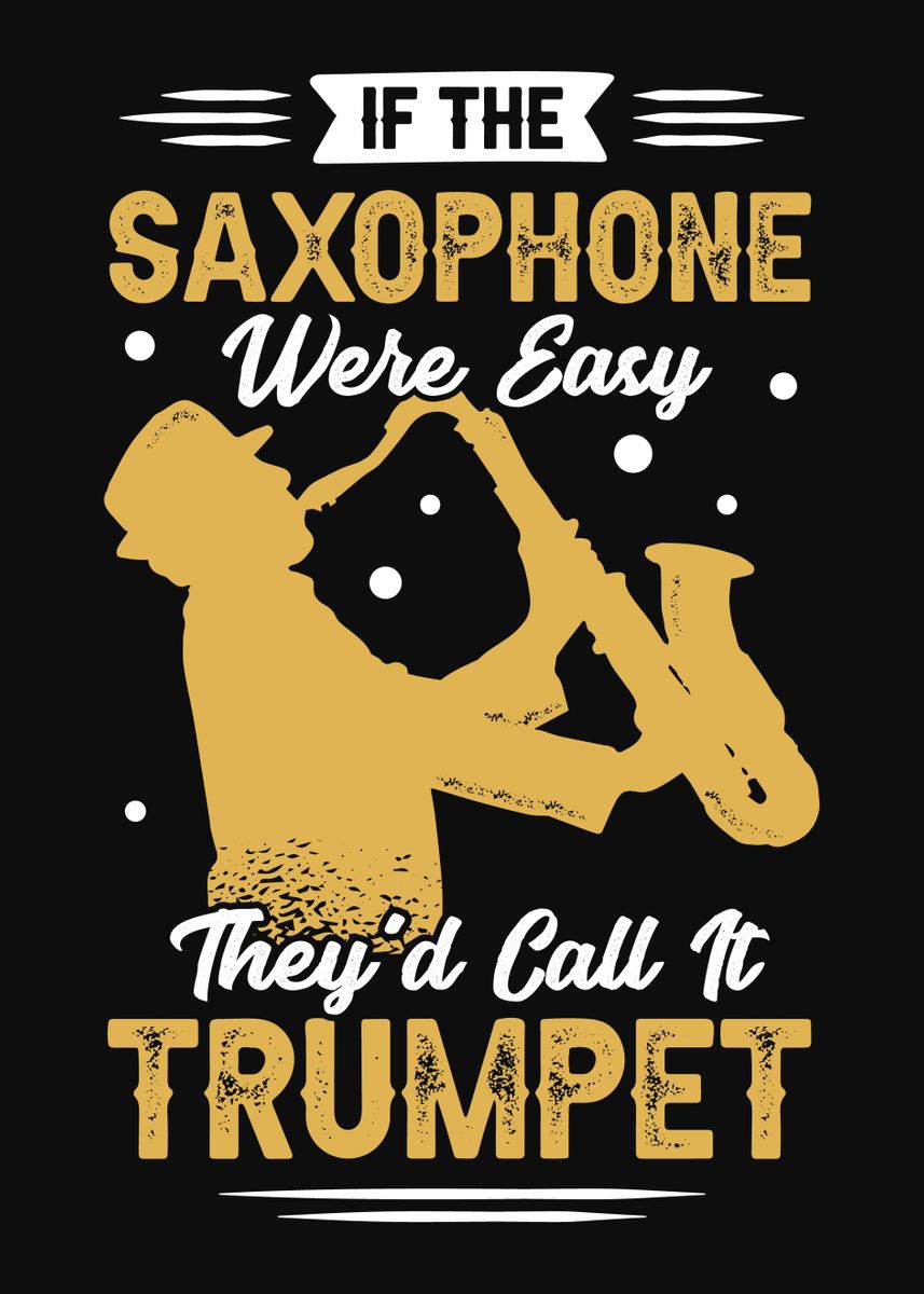 'Saxophone Player Design ' Poster by Marcel Doll | Displate