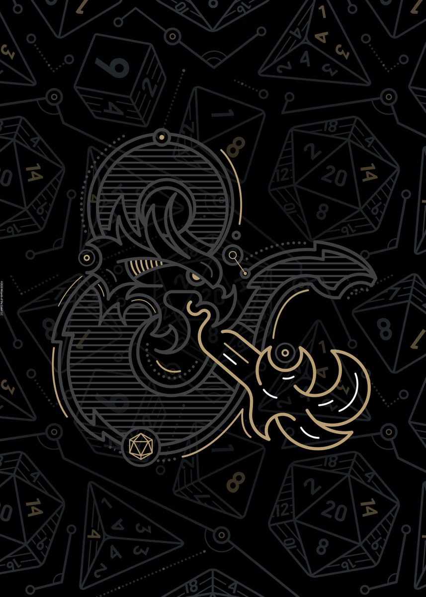 'Logo and Dices' Poster by Dungeons and Dragons  | Displate