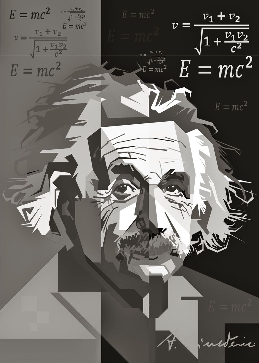 'Albert Einstein' Poster, picture, metal print, paint by R Studio ...