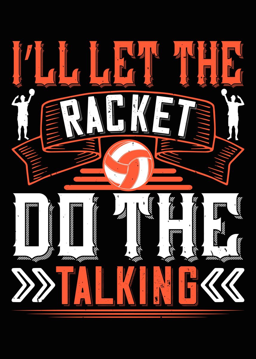 'Racket' Poster, picture, metal print, paint by Neon Moon | Displate