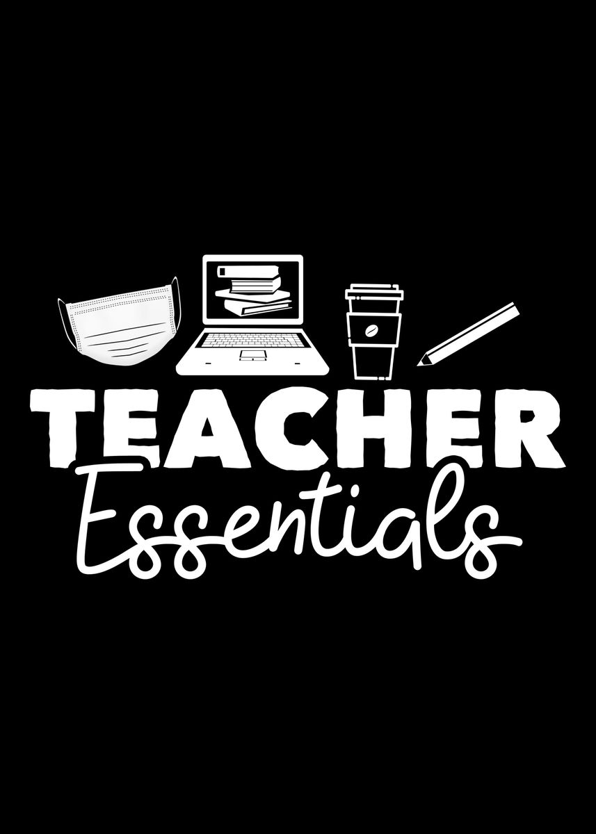 'Teacher Essentials' Poster by Cooldruck Displate