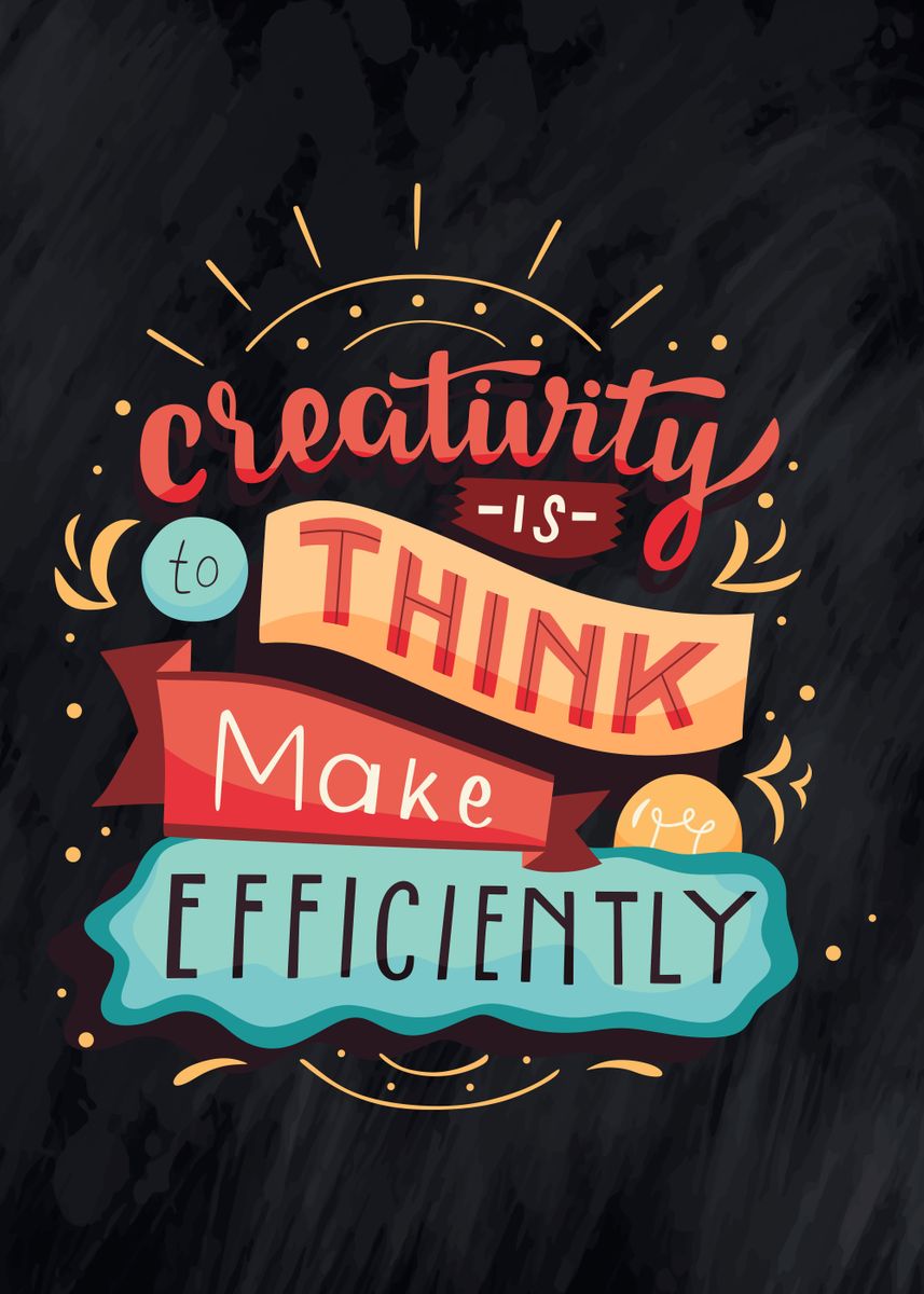 'Creativity' Poster, picture, metal print, paint by David Majercik | Displate
