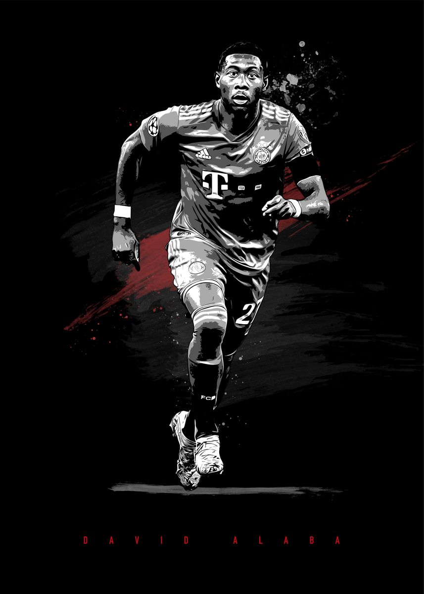 'david alaba' Poster, picture, metal print, paint by Trending Awesome ...