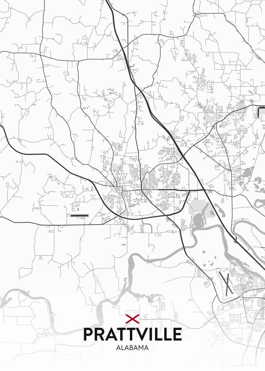'Prattville AL' Poster by IMR Designs Displate