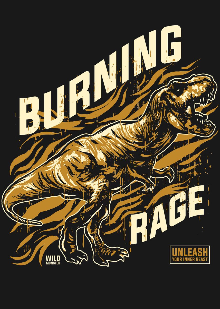 'Burning Rage' Poster by Ralph Frankenberg | Displate