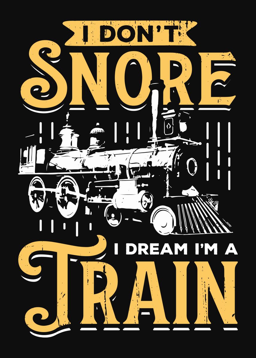 'Funny Train Driver Design' Poster, picture, metal print, paint by ...