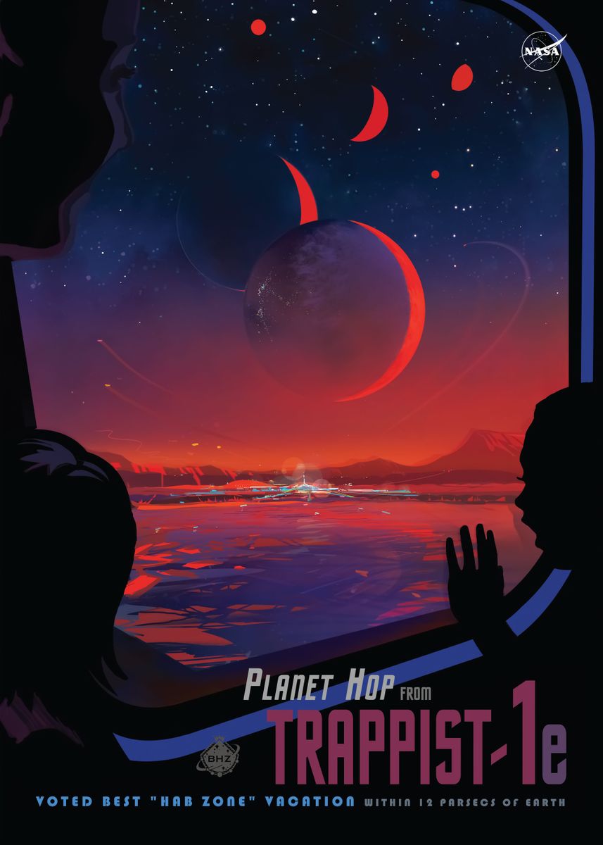 'Planet Hop from Trappist' Poster by NASA  | Displate