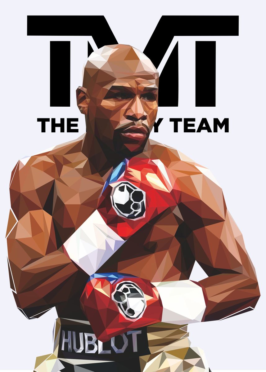 Floyd Mayweather with a lot of Money Sticker for Sale by Emote