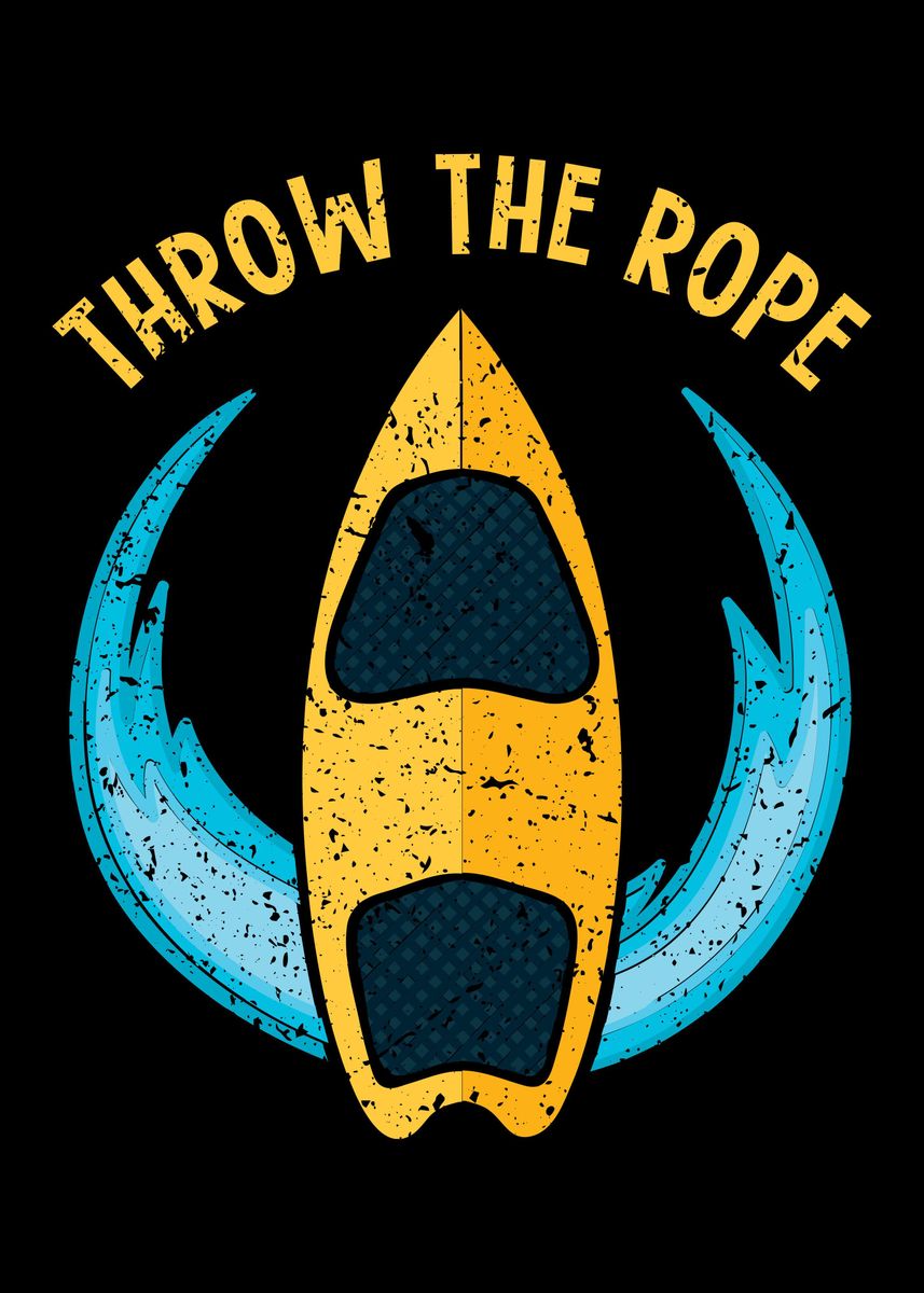 'Throw The Rope For' Poster, picture, metal print, paint by Uwe Seibert