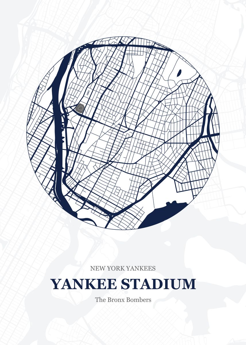 Yankee Stadium Map Art