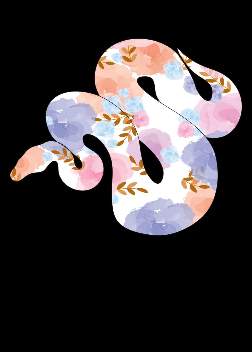 'Ball Python Silhouette ' Poster by PlateMadeStuff | Displate