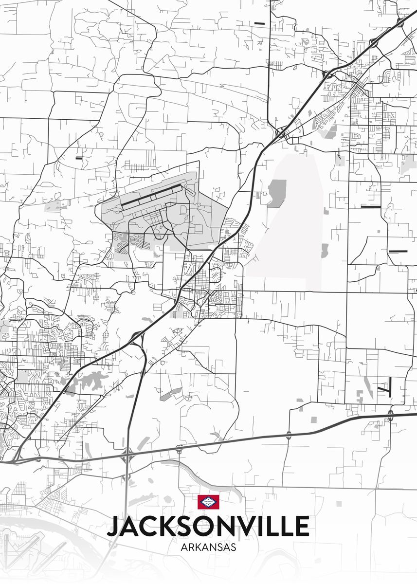 'Jacksonville AR' Poster, picture, metal print, paint by IMR Designs