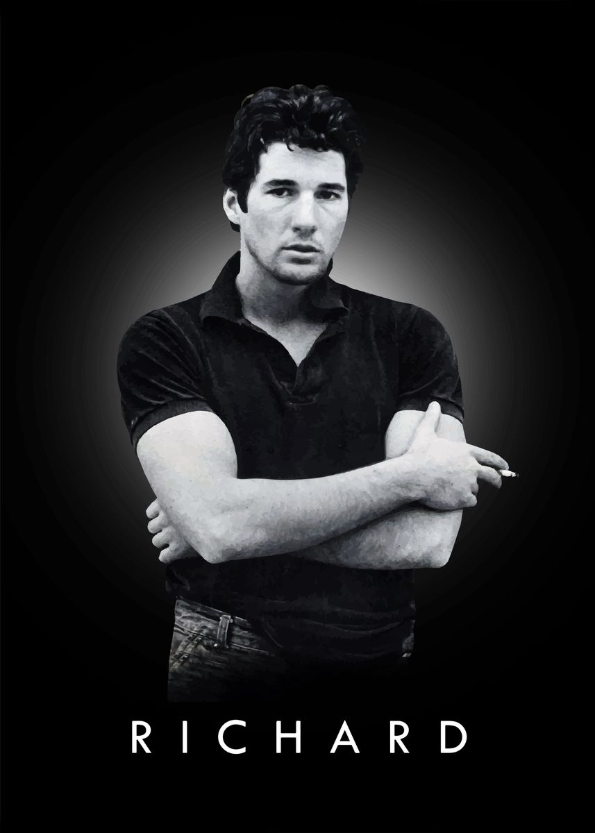 'Richard Gere' Poster, picture, metal print, paint by Bo Kev | Displate