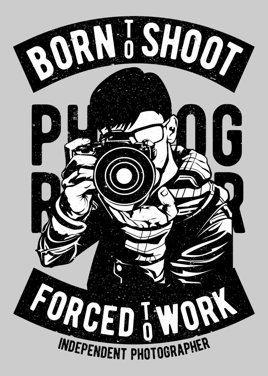 'Born To Shoot' Poster, picture, metal print, paint by ...