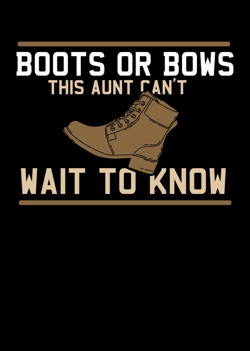 'Boots Or Bows' Poster, picture, metal print, paint by Monster Designs ...