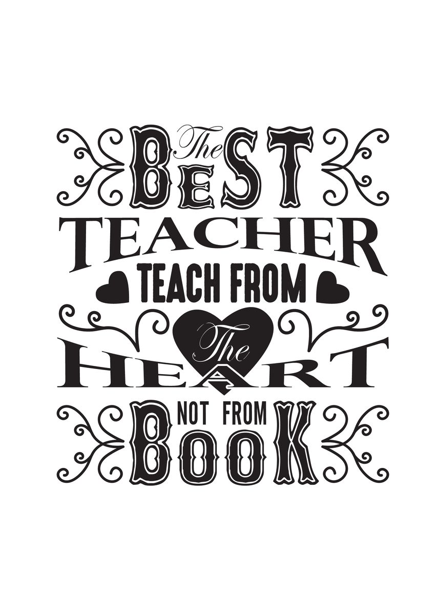 'Best Teacher' Poster, picture, metal print, paint by Beone Digital ...