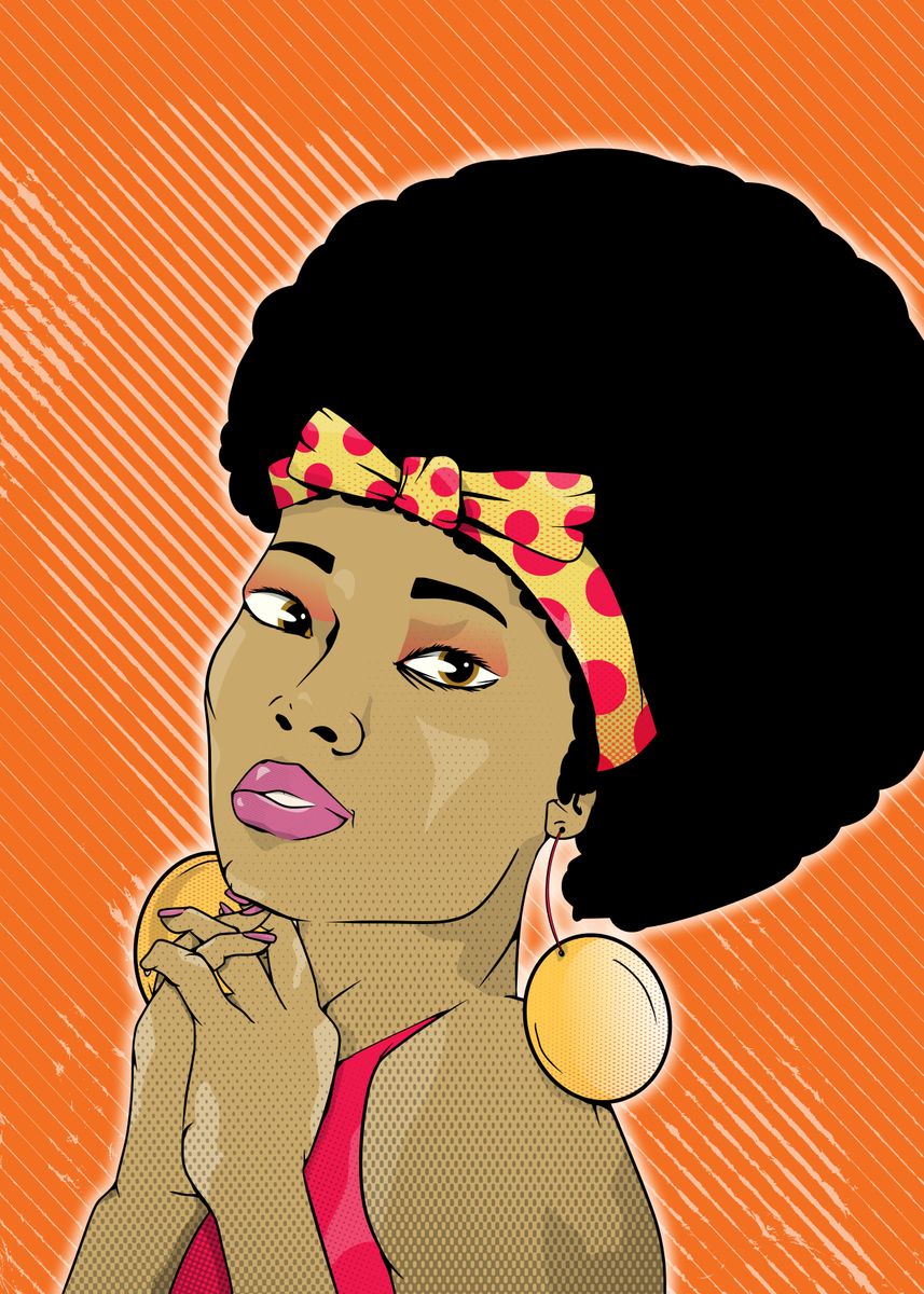 'African American Woman' Poster By Mailbox Disco | Displate