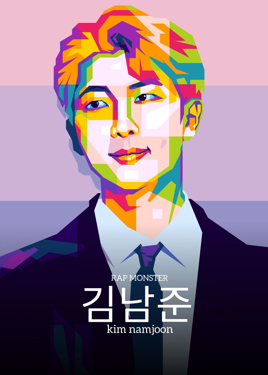 'Rap Monster BTS' Poster, picture, metal print, paint by Marzuqoh Ammar ...