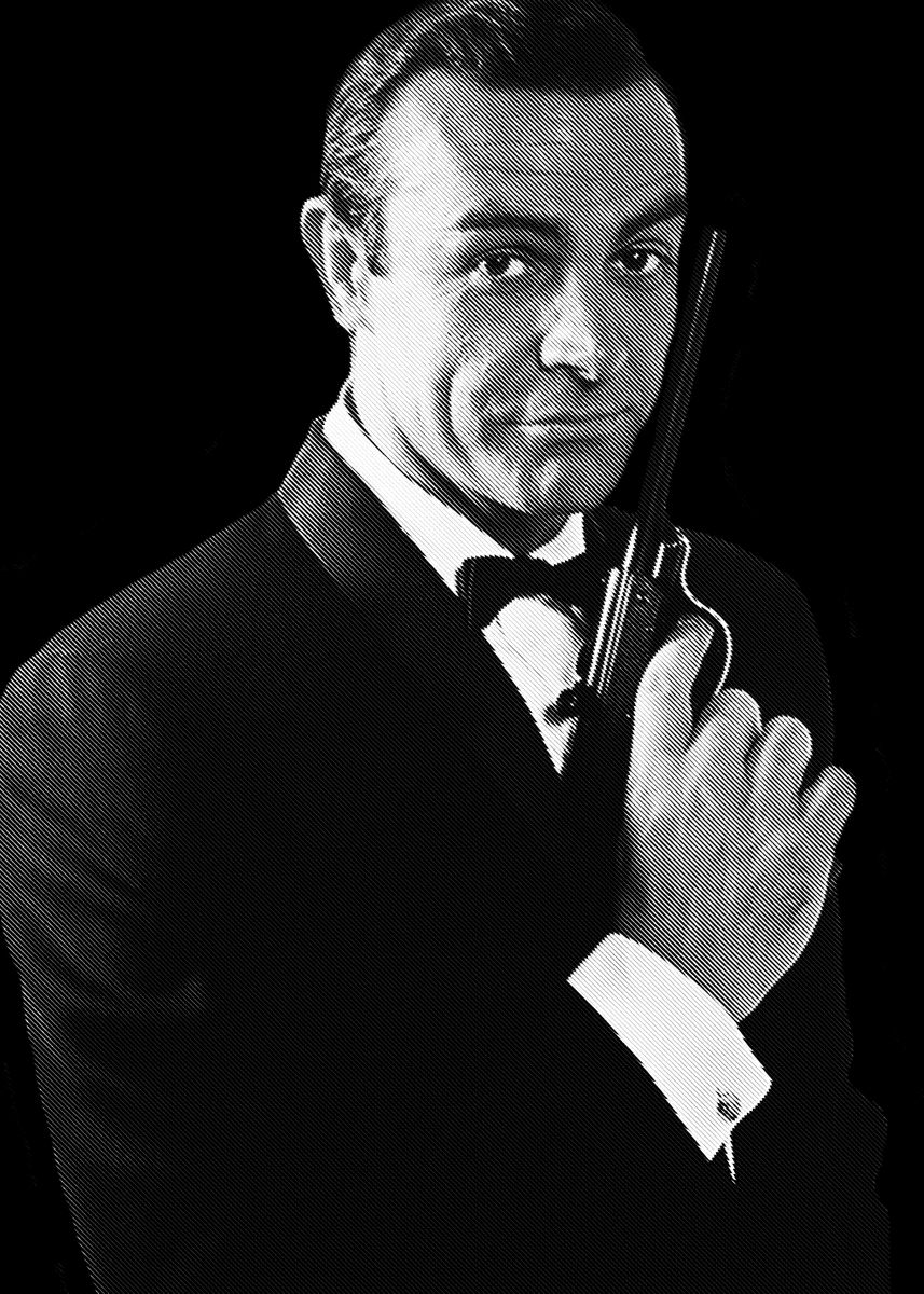 'sean connery bond 007' Poster, picture, metal print, paint by ...