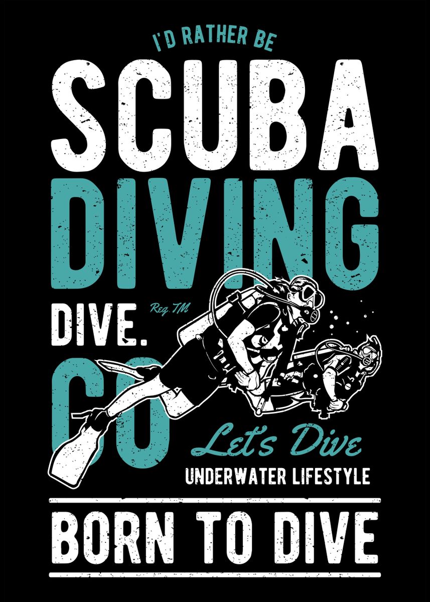 'Scuba Diving' Poster by thetshirtshop2020 | Displate