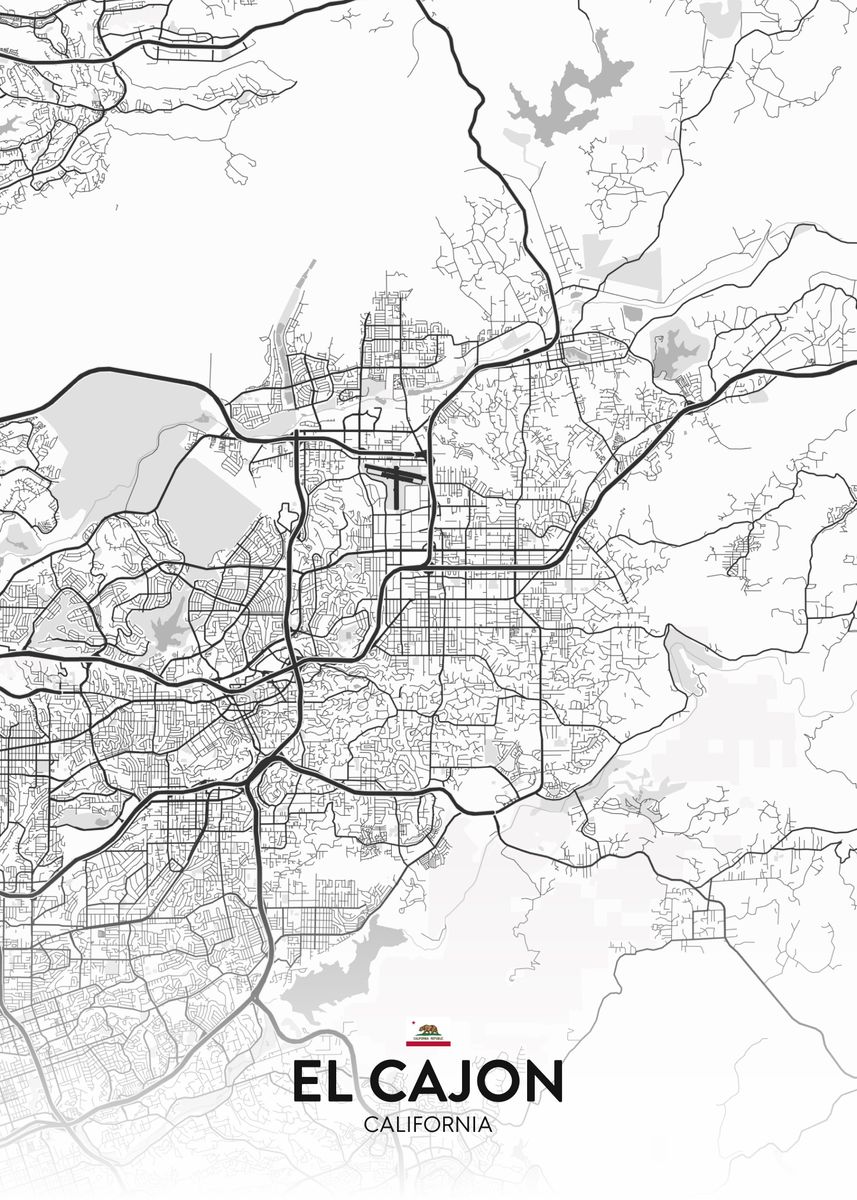 'El Cajon CA' Poster by IMR Designs Displate