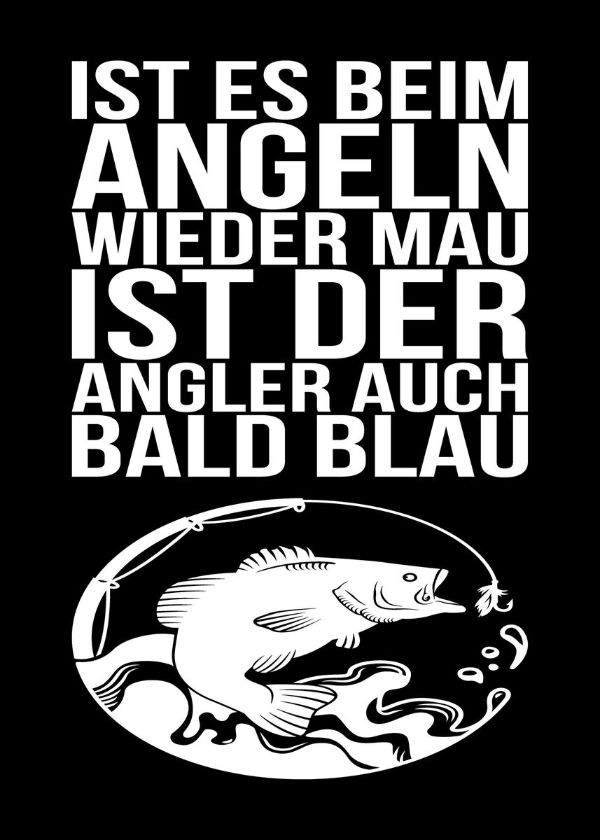 'Lustige Angler und Fischer' Poster by Bombdesign Displate