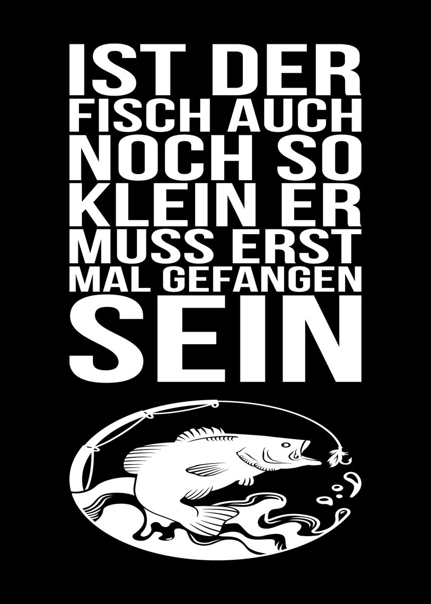 'Lustige Angler und Fischer' Poster, picture, metal print, paint by